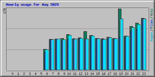 Hourly usage for May 2025