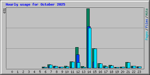 Hourly usage for October 2025
