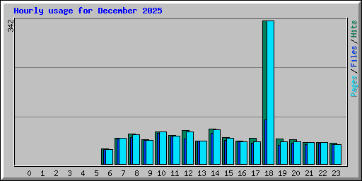 Hourly usage for December 2025